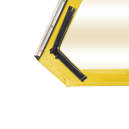 HAUT DE PORTE MÉHARI DROIT AVEC FERMETURE ÉCLAIR JAUNE