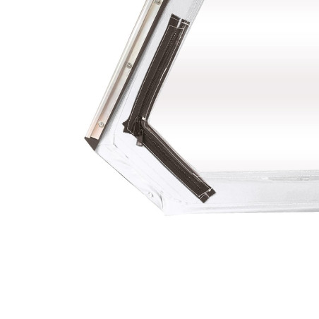 HAUT DE PORTE MÉHARI DROIT AVEC FERMETURE ÉCLAIR BLANC