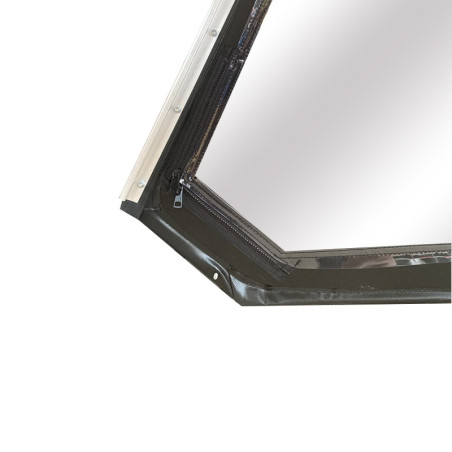 HAUT DE PORTE MÉHARI DROIT AVEC FERMETURE ÉCLAIR NOIR