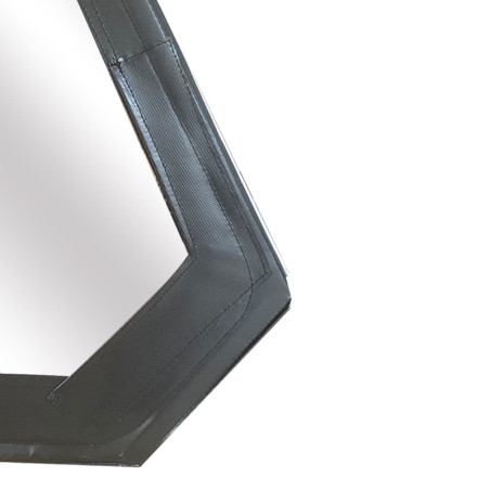 HAUT DE PORTE MÉHARI DROIT AVEC FERMETURE ÉCLAIR NOIR