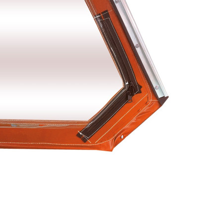 HAUT DE PORTE MÉHARI GAUCHE AVEC FERMETURE ÉCLAIR ORANGE