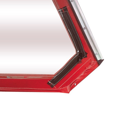 HAUT DE PORTE MÉHARI GAUCHE AVEC FERMETURE ÉCLAIR ROUGE