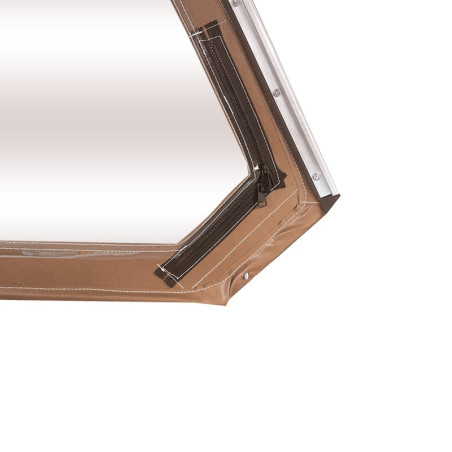 HAUT DE PORTE MÉHARI GAUCHE AVEC FERMETURE ÉCLAIR MARRON