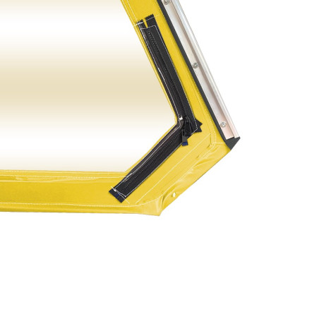 HAUT DE PORTE MÉHARI GAUCHE AVEC FERMETURE ÉCLAIR JAUNE