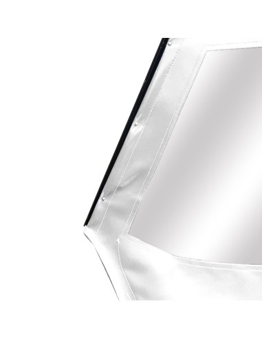 PORTE GAUCHE MÉHARI AM ENTOILÉE PVC BLANC