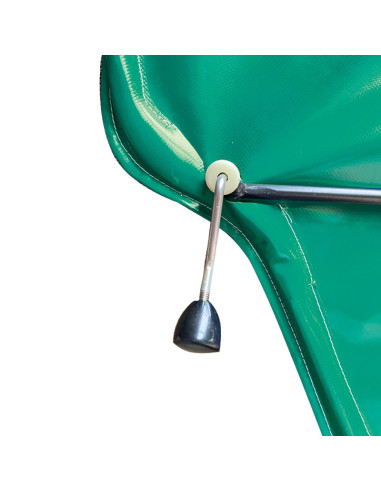 PORTE GAUCHE MÉHARI AM ENTOILÉE PVC VERT