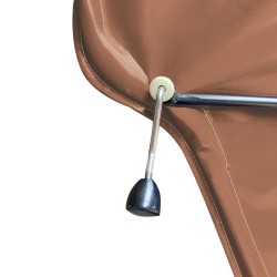 PORTE GAUCHE MÉHARI AM ENTOILÉE PVC MARRON