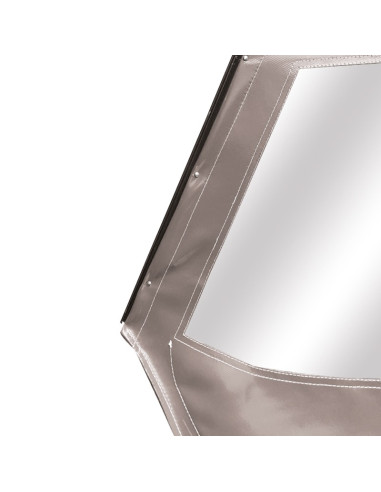 PORTE GAUCHE MÉHARI AM ENTOILÉE PVC GRIS