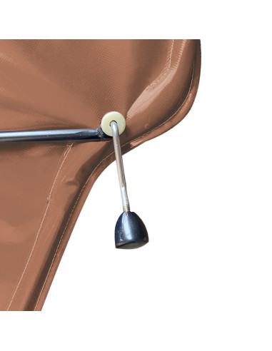 PORTE DROITE MÉHARI AM ENTOILÉE PVC MARRON