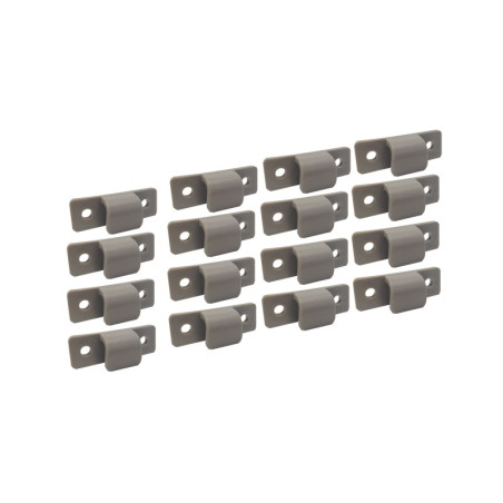 LOT DE 16 CROCHETS PLASTIQUES GRIS mehari mehari 4x4