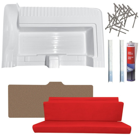 KIT ADAPTATION COMPLET EN ABS AVEC SIEGE ARRIÈRE ROUGE