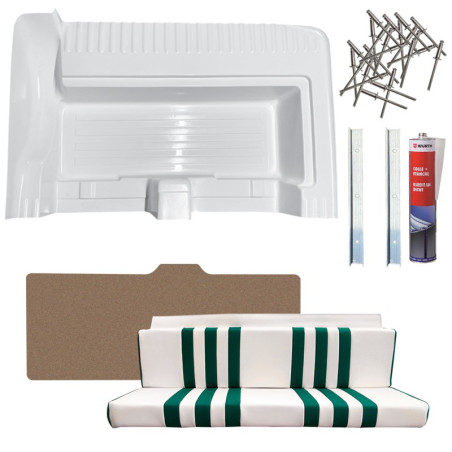 ADAPTATEUR COMPLET ABS  SIEGE BLANC RAYE VERT AVEC PLANCHE