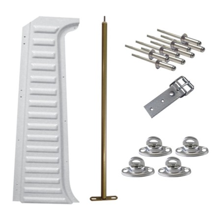 MONTANT LATÉRAL COTÉ DROIT COMPLET ABS BLANC POUR MÉHARI