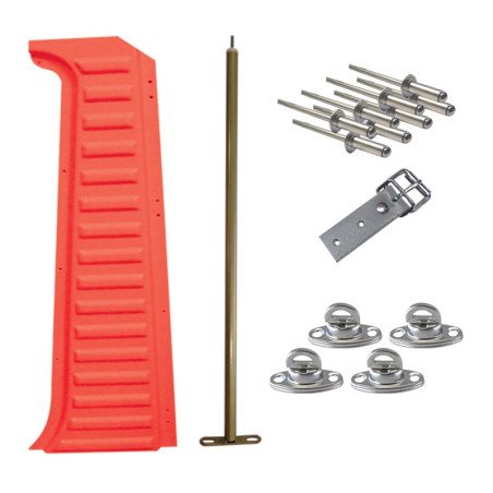 MONTANT GAUCHE COMPLET MEHARI ROUGE