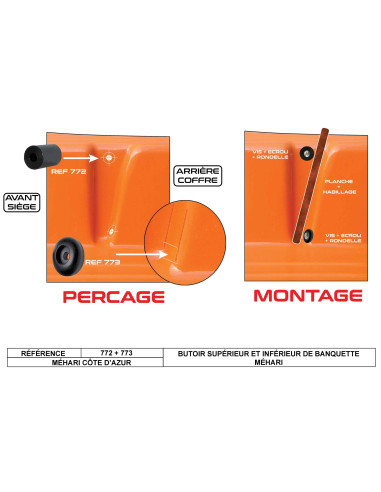 BUTOIR SUPERIEUR + VIS MEHARI