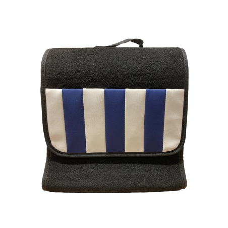 SAC DE COFFRE RENFORCÉ MEHARI BLANC RAYE BLEU SKAI