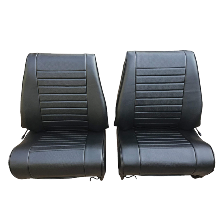 GARNITURES AMI8 BERLINE ET BREAK 2EME GENERATI 2 SIEGES AVT. SKAI NOIR PERFORE