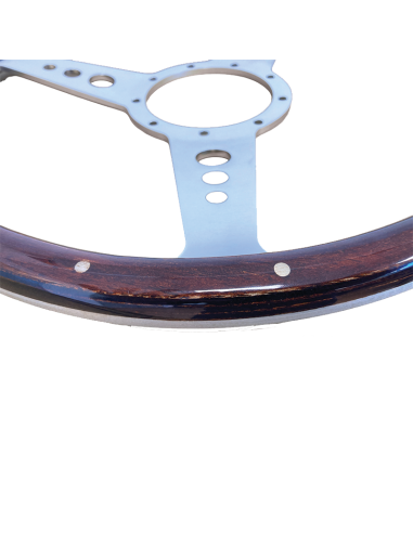 VOLANT BOIS SPORT AVEC IMITATION RIVET A...