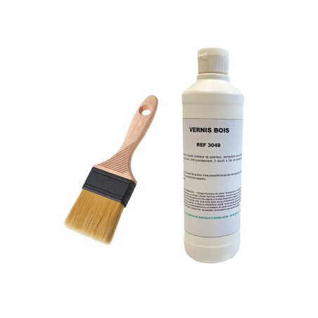 VERNIS BOIS A BASE DE RÉSINE + PINCEAU