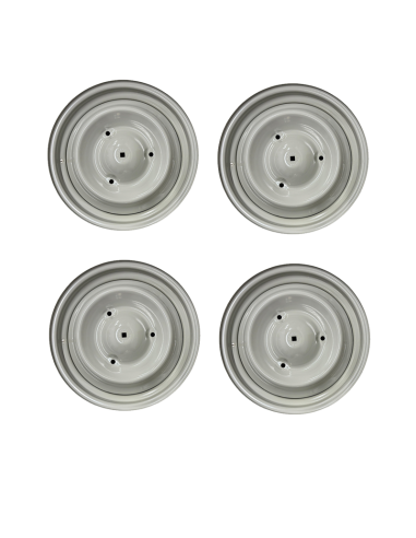 LOT DE 4 JANTES GRIS ROSÉ MÉHARI - 2CV - DYANE...