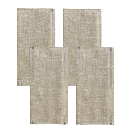 ENSEMBLE DE 4 FONDS DE BANQUETTE AVANT AM SANS PASSAGE DE CEINTURE TOILE JUTE