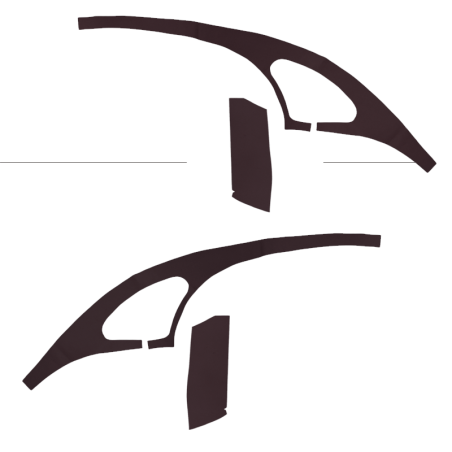 KIT  DE 4 FEUTRINES NOIRE AVANT ET ARRIERE COMPLETE 2CV6