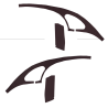 KIT DE 4 FEUTRINES ANTHRACITE POUR HABILLAGE INTÉRIEUR (LATERALES ET PASSAGE DE ROUE ARRIERE) POUR 2CV AVEC VITRE DE CUSTODE