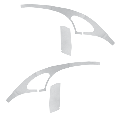 KIT  DE 4 FEUTRINES BLANCHE AVANT ET ARRIERE COMPLETE 2CV6