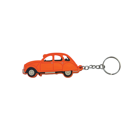 PORTE CLE 2CV ORANGE