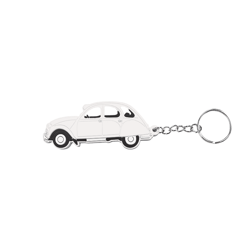PORTE CLE 2CV BLANCHE