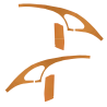 KIT DE 4 FEUTRINES ORANGE POUR HABILLAGE INTÉRIEUR (LATERALES ET PASSAGE DE ROUE ARRIERE) POUR 2CV AVEC VITRE DE CUS