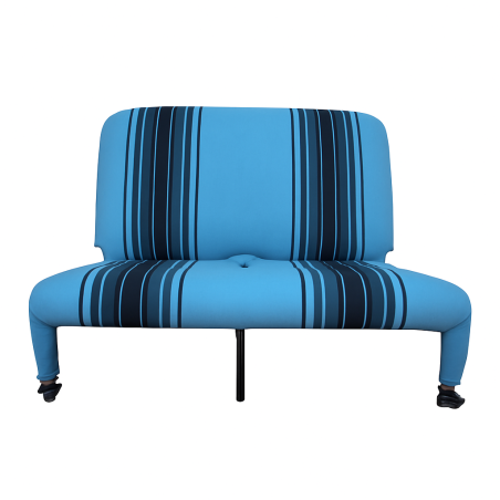 GARNITURE DE BANQUETTE ARRIERE POUR DYANE RABATTABLE TISSU BEIGE RAYE ROUGE