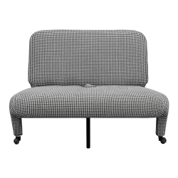 GARNITURE DE BANQUETTE ARRIERE POUR DYANE RABATTABLE TISSU BEIGE RAYE ROUGE