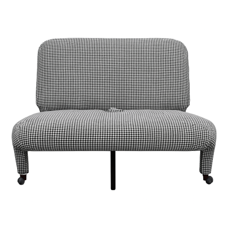 GARNITURE DE BANQUETTE ARRIERE POUR DYANE RABATTABLE TISSU BEIGE RAYE ROUGE