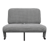 GARNITURE DE BANQUETTE ARRIERE POUR DYANE RABATTABLE TISSU BEIGE RAYE ROUGE