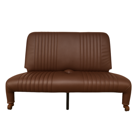 GARNITURE DE BANQUETTE ARRIERE POUR DYANE RABATTABLE TISSU BEIGE RAYE ROUGE