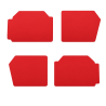 KIT DE 4 PANNEAUX  POUR PORTE DE 2 CV VERSION GRAND MODELE