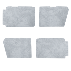 KIT DE 4 PANNEAUX NOIR POUR PORTE DE 2 CV VERSION PETIT MODELE