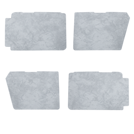 KIT DE 4 PANNEAUX DE PORTES NOIR 2CV6 PETIT MODELE