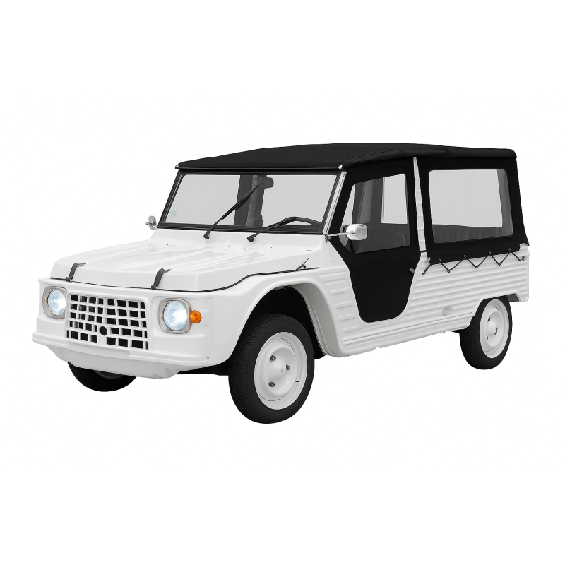 JEU DE BACHE AVEC PORTE ENTOILEE POUR MEHARI PARE BRISE ALUMINIUM