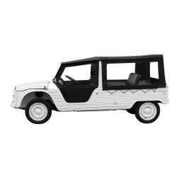 JEU DE BACHE  AVEC PORTE ENTOILEE POUR MEHARI PARE BRISE ALUMINIUM