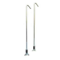 ATTACHE BATTERIE INOX  AVEC SUPPORT REGULATEUR COMPLET POUR 2CV