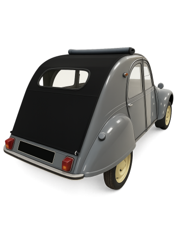 CAPOTE 2CV LONGUE PETITE VITRE TOILE PLASTIFIE...