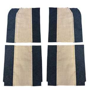 ENSEMBLE DE 4 FONDS DE BANQUETTE AVANT AZAM TOILE DE JUTE AVEC RETOUR FEUTRINE