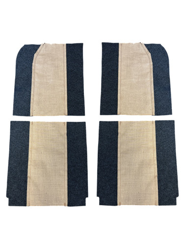 ENSEMBLE DE 4 FONDS DE BANQUETTE AVANT AZAM TOILE DE JUTE AVEC RETOUR FEUTRINE