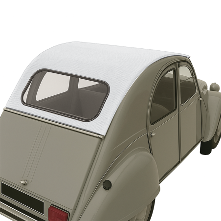 CAPOTE 2CV FERMETURE EXTERIEURE BLANCHE