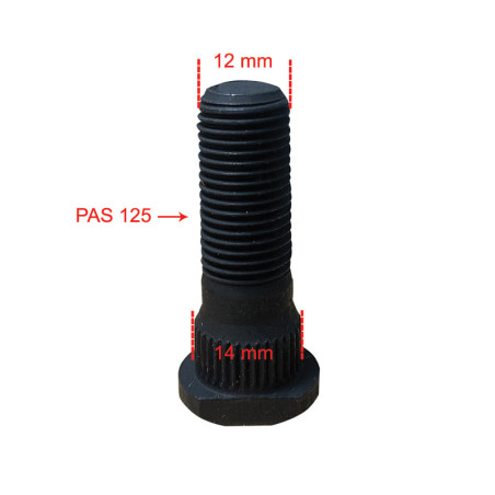 GOUJON DE MOYEU AVANT ET ARRIÈRE