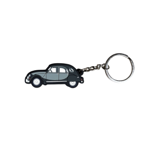 PORTE CLE 2CV CHARLESTON GRIS NOCTURNE ET GRIS CORMORAN
