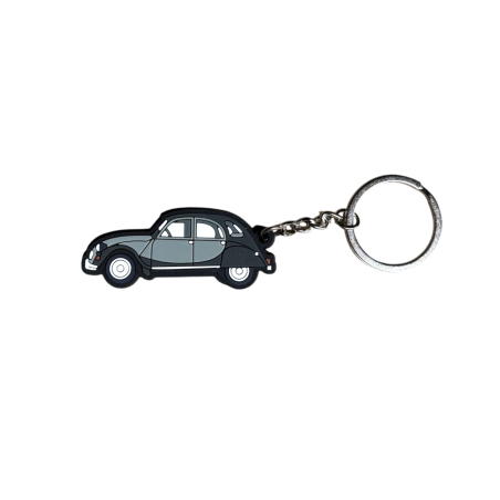 PORTE CLE 2CV CHARLESTON GRIS NOCTURNE ET GRIS CORMORAN