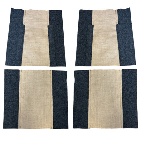 ENSEMBLE DE 4 FONDS DE BANQUETTE AVANT AZAM TOILE DE JUTE AVEC RETOUR FEUTRINE
